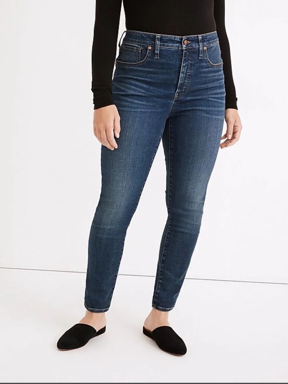 Madewell Curvy High Rise Skinny Jeans Womens 30 Blue Stretch Denim